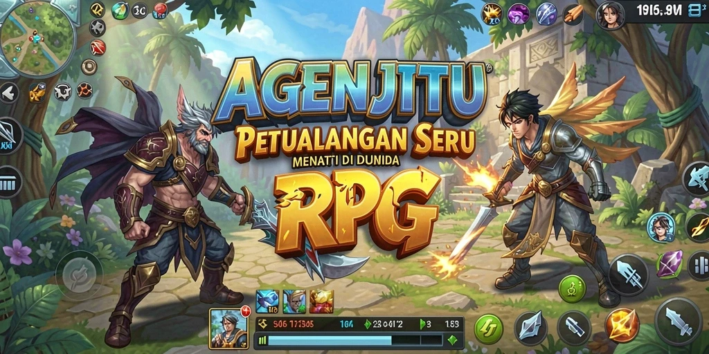 Screenshot AGENJITU menampilkan aksi petualangan seru dalam gameplay RPG.