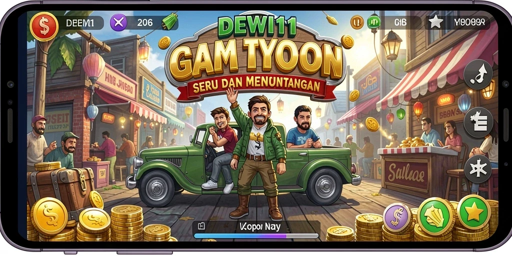 Tampilan menarik dari gameplay DEWI11 yang seru dan mendetail.
