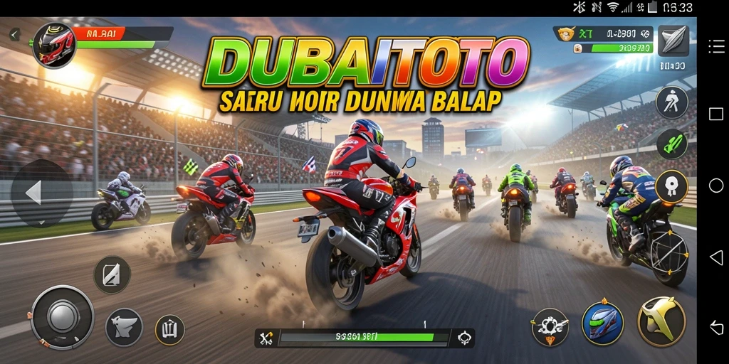 Tampilan balapan mendebarkan dari DUBAITOTO dengan grafik yang menawan.