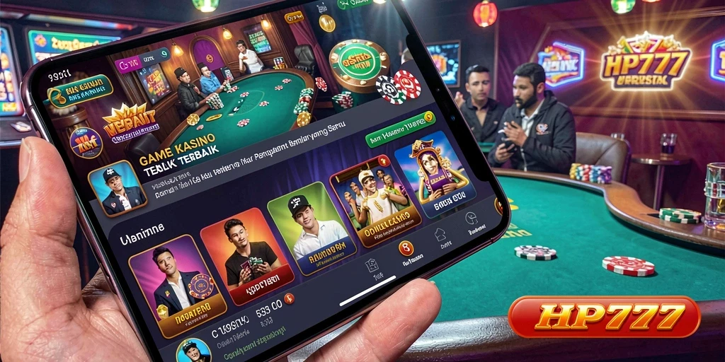 Tampilan gameplay HP777 yang menarik dengan berbagai pilihan permainan Kasino.