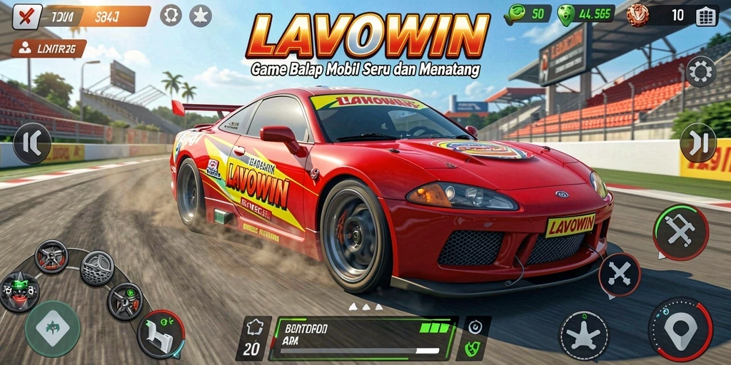 Gameplay seru LAVOWIN dengan balapan mobil yang menegangkan.
