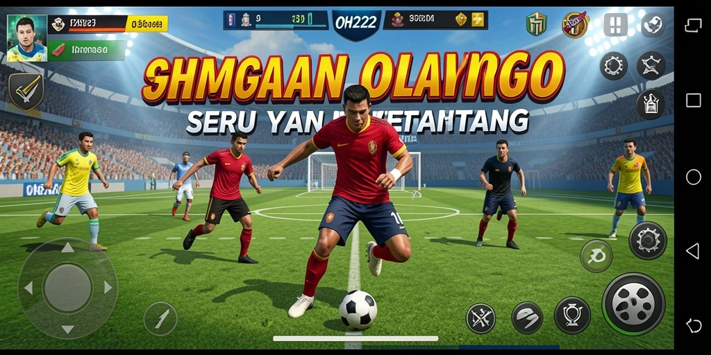 Screenshot utama OH222 menampilkan aksi gameplay yang dinamis di berbagai jenis olahraga.