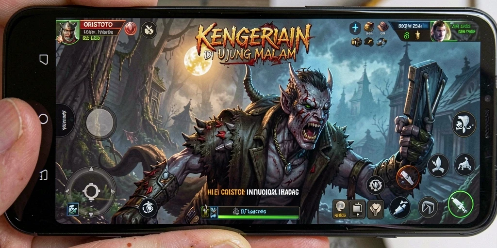 Tampilan gameplay <strong>ORISTOTO</strong> dengan suasana Horror yang menegangkan.