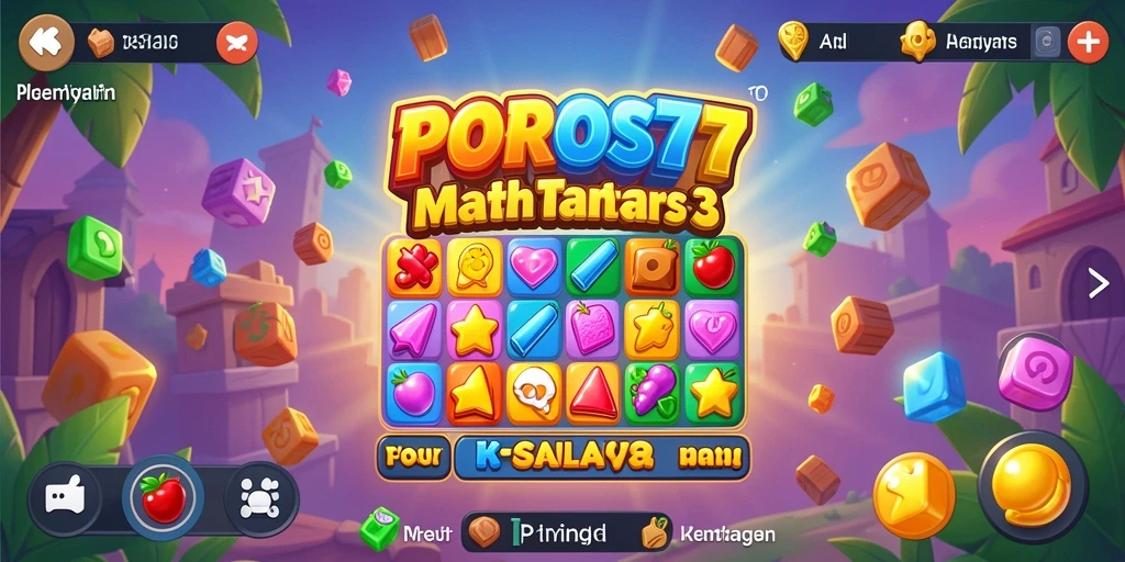 Tampilan gameplay POROS77 yang menarik dan penuh warna.