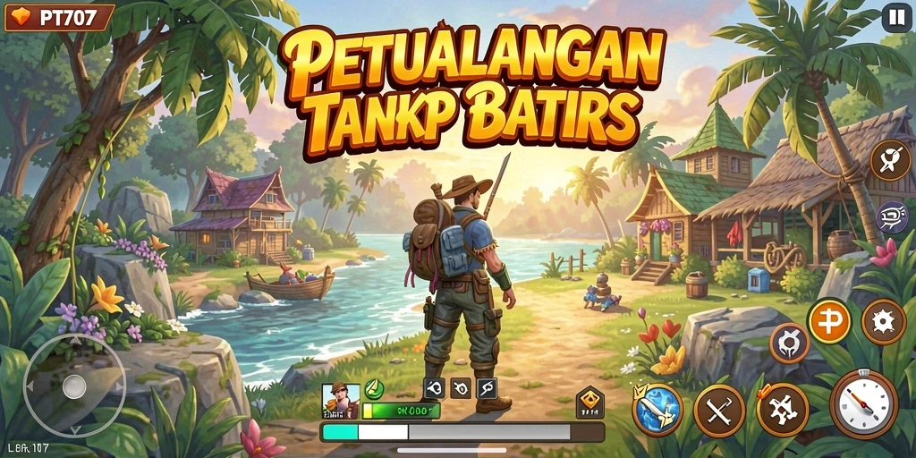 Tampilan gameplay menarik dari PT707 di dunia terbuka.