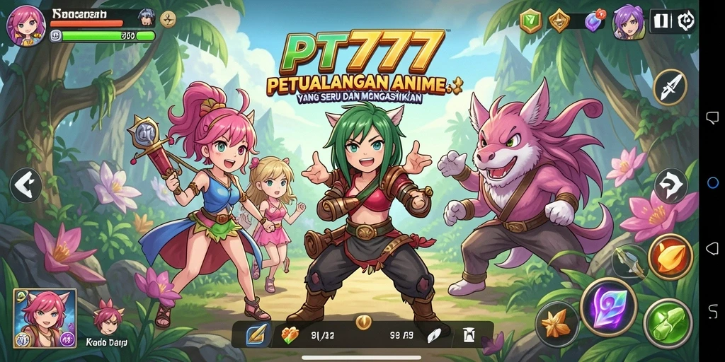 Screenshot gameplay PT777 menampilkan petualangan karakter Anime yang mengasyikkan.