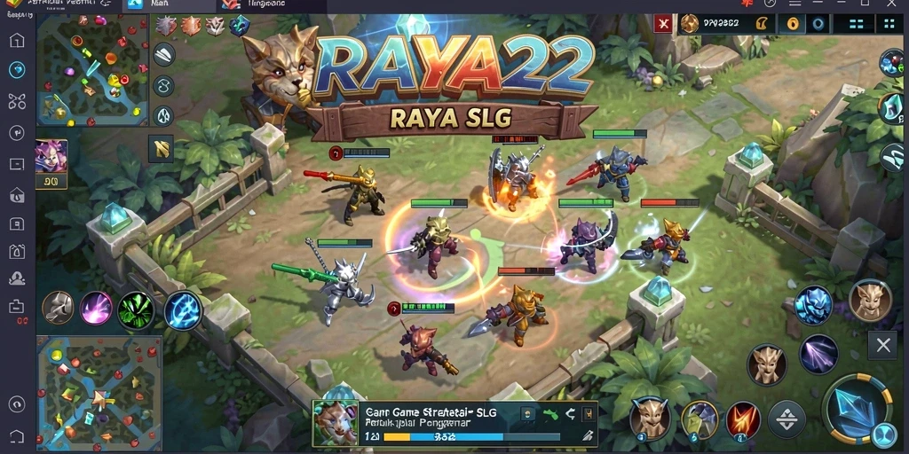 Tampilan gameplay SLG yang mendebarkan di RAYA22.