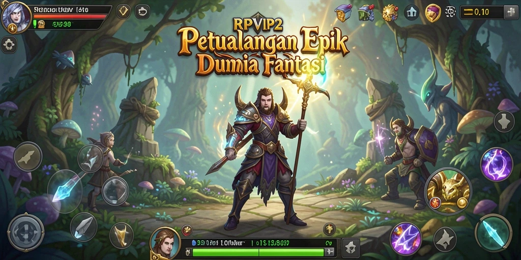 Gameplay menakjubkan dalam dunia fantasi RPVIP2.