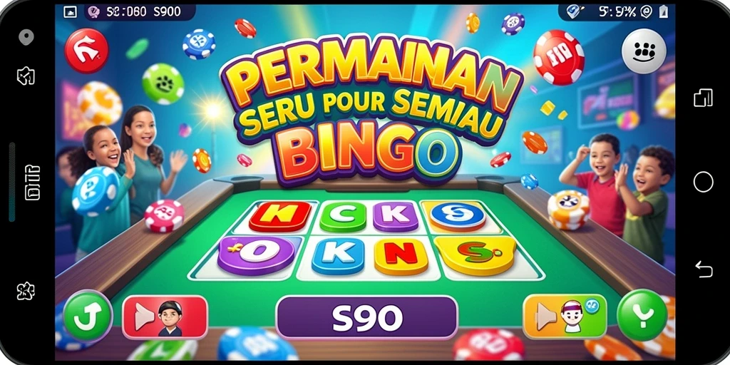 Tampilan screenshot utama S80 menunjukkan antarmuka seru saat bermain Bingo.