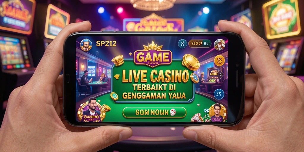 Tampilan gameplay Live Casino yang menarik dan interaktif di SP212.