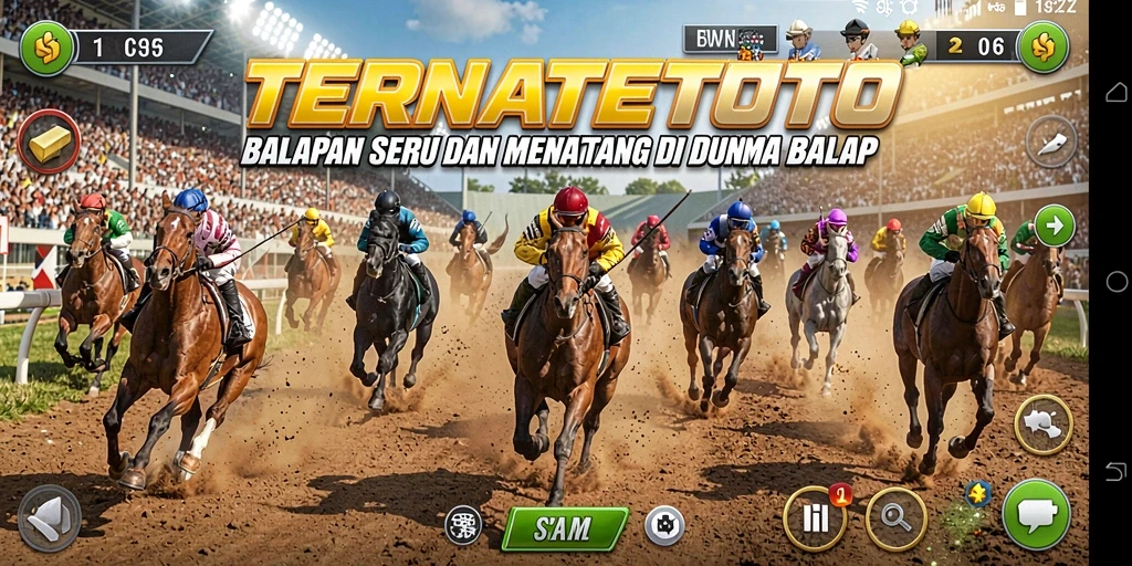 Tangkapan layar gameplay TERNATETOTO yang mendebarkan dan penuh aksi balapan.