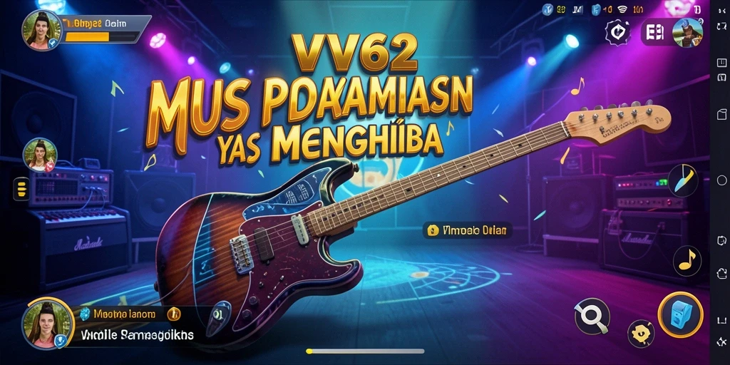Tampilan gameplay <strong>VV62</strong> yang menarik dengan berbagai fitur musik.