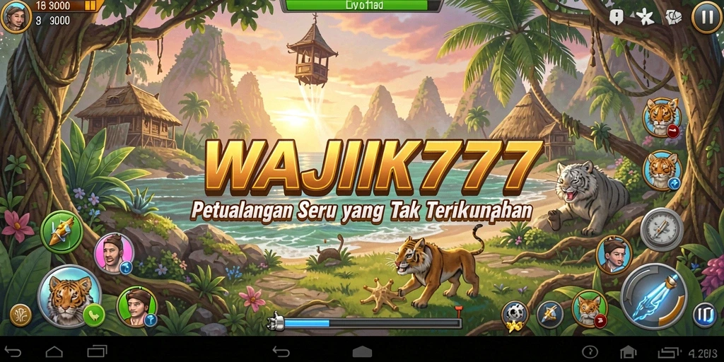 Tampilan petualangan seru dalam WAJIK777 yang penuh warna.